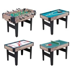 Table Foosball | Billiards | Hockey | Table Tennis Multi-Game Porodo - Black
